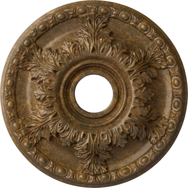 Ekena Millwork Granada Ceiling Medallion (Fits Canopies up to 6 5/8"), 18"OD x 3 1/2"ID x 2 1/2"P, Rubbed Bronze CM18GARZS - main